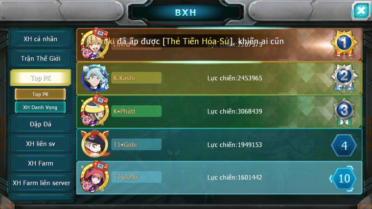 MÃ : #TTS4297 - SV 1811 - V5 - TOP14 UNVOA MES RAIKOU ĐUA TOP CỰC NGON