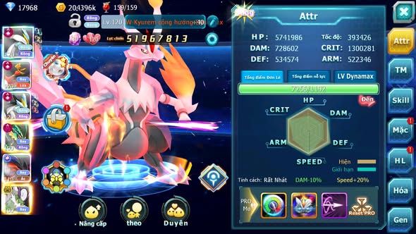 MÃ : #TTS4305 - SV 804 - V15 - TOP3 - WB CH DYNAMAX HOOH CH DYNAMAX RAYQUAZA DYNAMAX YVETAL CH PR DIALGA CHỈ SỐ CỰC NGON