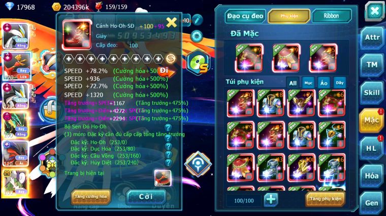 MÃ : #TTS4305 - SV 804 - V15 - TOP3 - WB CH DYNAMAX HOOH CH DYNAMAX RAYQUAZA DYNAMAX YVETAL CH PR DIALGA CHỈ SỐ CỰC NGON