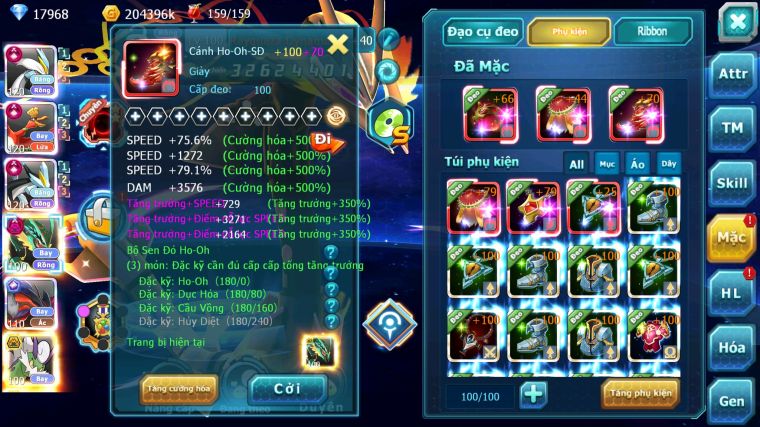 MÃ : #TTS4305 - SV 804 - V15 - TOP3 - WB CH DYNAMAX HOOH CH DYNAMAX RAYQUAZA DYNAMAX YVETAL CH PR DIALGA CHỈ SỐ CỰC NGON