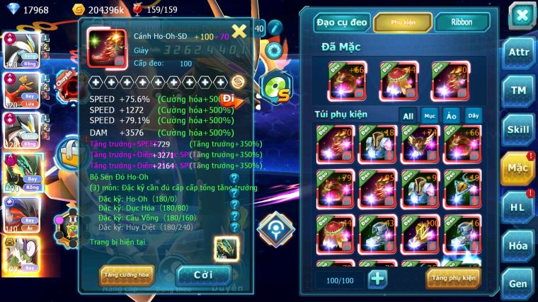 MÃ : #TTS4305 - SV 804 - V15 - TOP3 - WB CH DYNAMAX HOOH CH DYNAMAX RAYQUAZA DYNAMAX YVETAL CH PR DIALGA CHỈ SỐ CỰC NGON