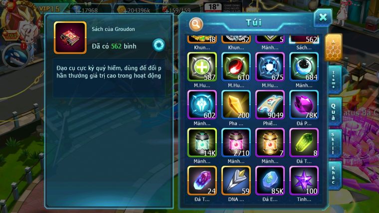 MÃ : #TTS4305 - SV 804 - V15 - TOP3 - WB CH DYNAMAX HOOH CH DYNAMAX RAYQUAZA DYNAMAX YVETAL CH PR DIALGA CHỈ SỐ CỰC NGON