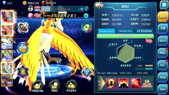 MÃ : #TTS4303 - SV 1412 - HOOH DYNAMAX QVLD BC UNVOA THẦN GIÓ BC CẶP LATI BC TAPU BULU BC NHIỀU PET HT