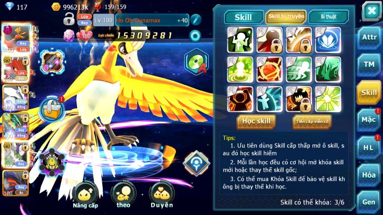 MÃ : #TTS4303 - SV 1412 - HOOH DYNAMAX QVLD BC UNVOA THẦN GIÓ BC CẶP LATI BC TAPU BULU BC NHIỀU PET HT