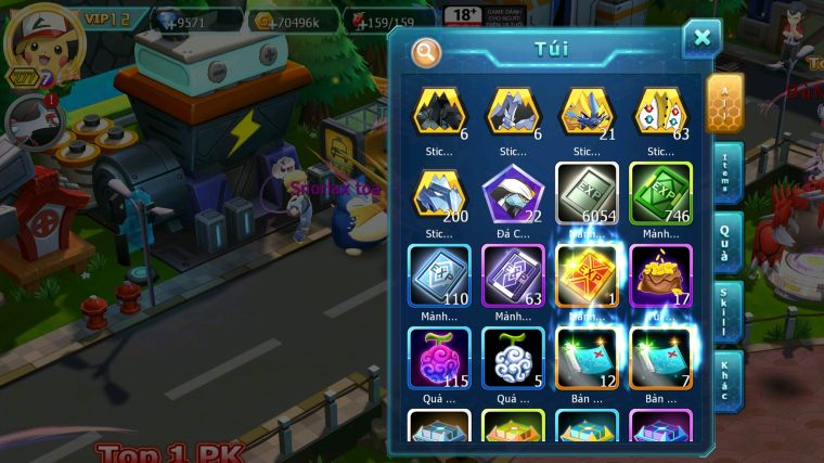 MÃ : #TTS4302 - SV 1393 - V12 - PIKACHU DYANAMX RAIKOU CH WB DYNAMAX UNVOA TAPU KOKO BC QVLD BC