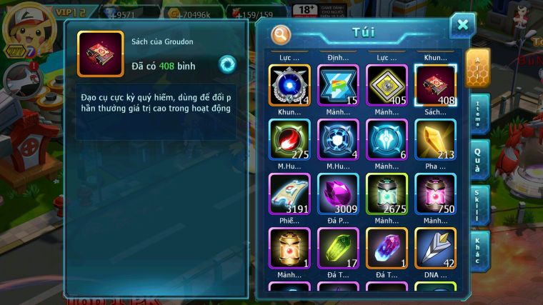 MÃ : #TTS4302 - SV 1393 - V12 - PIKACHU DYANAMX RAIKOU CH WB DYNAMAX UNVOA TAPU KOKO BC QVLD BC