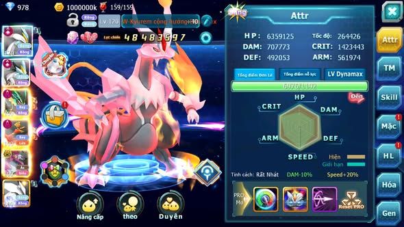 MÃ : #TTS4308 - SV 558 - TOP 7  - V16 - CẶP WB CH DYNAMAX RAYQUAZA DYNAMAX HOOH DYNAMAX HOOPA BÁ CHỦ NHIỀU PET BÁ CHỦ NGON