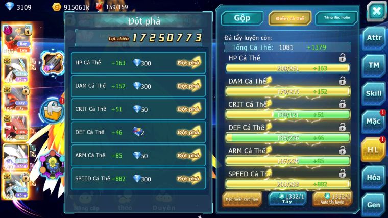 MÃ : #TTS4134 - SV 1356 - V8 - HOOH DYNAMAX UNVOA WB BC YVETAL BC QVLD BC  CẶP LATI BC MEW GIÁP BC NHIỀU PET HT