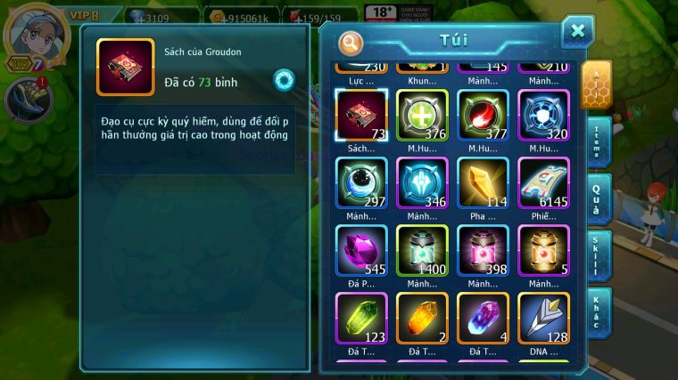 MÃ : #TTS4134 - SV 1356 - V8 - HOOH DYNAMAX UNVOA WB BC YVETAL BC QVLD BC  CẶP LATI BC MEW GIÁP BC NHIỀU PET HT