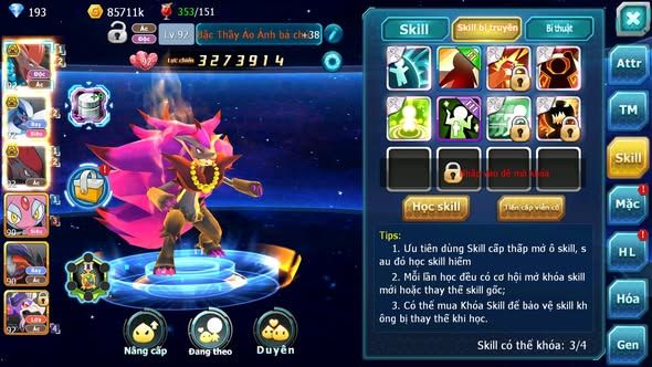 MÃ : #TTS4312 - SV 1660 - BTAA BC LUGIA BC ZOROA BC NHIỀU PET HT