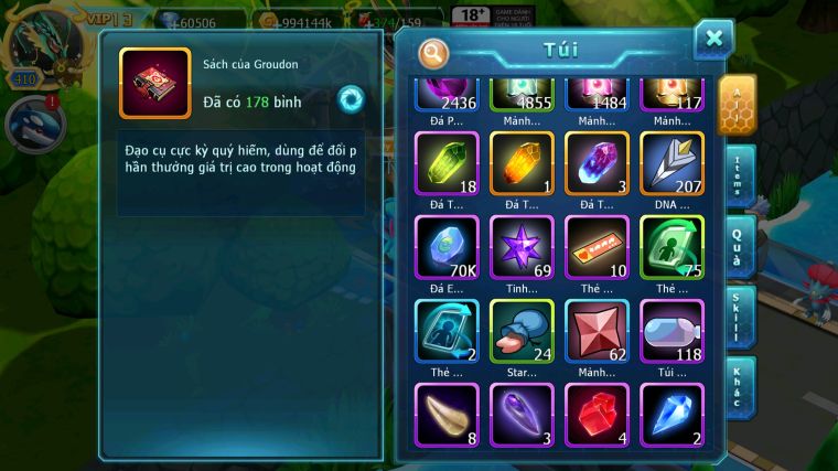 MÃ : #TTS4326 - SV 382 - TOP15 - RAYQUAZA DYNAMAX HOOH DYNAMAX DIANCIE BC THẦN GIÓ BC UNVOA WB BC QVBC BC NHIỀU PET BC