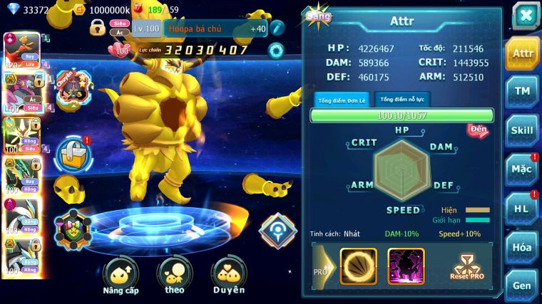 MÃ : #TTS4335 - SV 454 - V15 - TOP7- HOOH CH DYNAMAX HOOPA BC CHỈ SỐ CỰC CAO MEGANEC RAYQUAZA BC NHIỀU PET BÁ CHỦ CỰC NGON