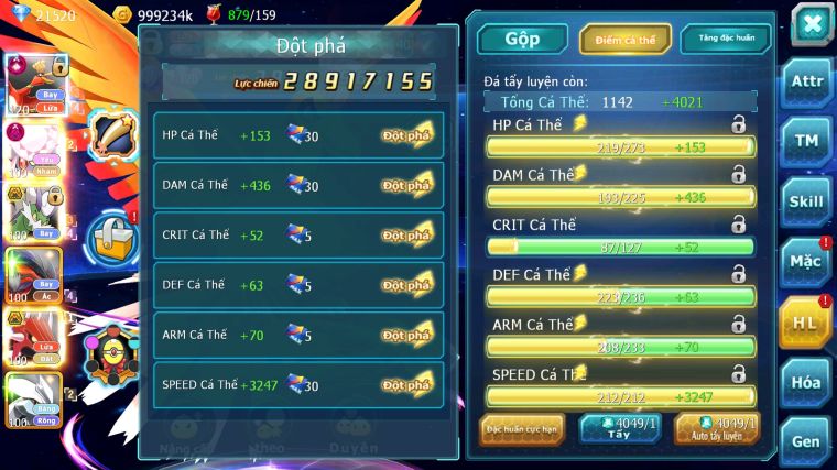 MÃ : #TTS4333 - SV1194 - TOP22 - HOOH CH DYNAMAX DIANCIE DYNAMAX THẦN GIÓ BC QVLD BC UNVOA SAKTAKA BÁ CHỦ