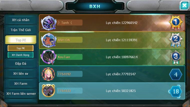 MÃ : #TTS4333 - SV1194 - TOP22 - HOOH CH DYNAMAX DIANCIE DYNAMAX THẦN GIÓ BC QVLD BC UNVOA SAKTAKA BÁ CHỦ