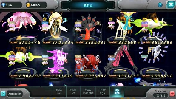 MÃ : #TTS4332 - SV 1685 - V10 - DIANCIE DYNAMAX TAPU FINI BÁ CHỦ ZEVIL XERM BC CẶP LATI BÁ CHỦ NHIỀU PET HT