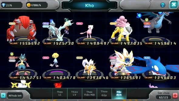 MÃ : #TTS4332 - SV 1685 - V10 - DIANCIE DYNAMAX TAPU FINI BÁ CHỦ ZEVIL XERM BC CẶP LATI BÁ CHỦ NHIỀU PET HT