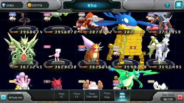 MÃ : #TTS4340 - SV1162 - V13 - 500 SÁCH -DIANCIE CỘNG HƯỞNG DYNAMAX HOOH DYANAMX PALKIA BC TAPUFINI BC NHIỀU PET BÁ CHỦ