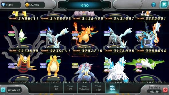 MÃ : #TTS4340 - SV1162 - V13 - 500 SÁCH -DIANCIE CỘNG HƯỞNG DYNAMAX HOOH DYANAMX PALKIA BC TAPUFINI BC NHIỀU PET BÁ CHỦ