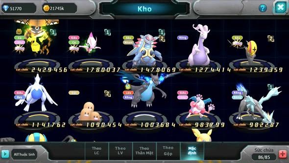 MÃ : #TTS4338 - SV 1775 - TOP9 - V1 - 51K KC - TAPU BULU BÁ CHỦ K LỖI SKILL , CELEBI AMDLO NÔNG DÂN CHẤT