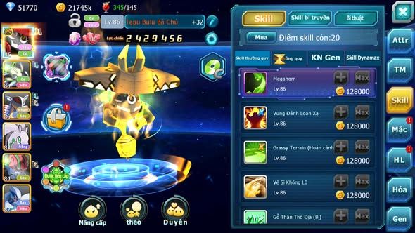 MÃ : #TTS4338 - SV 1775 - TOP9 - V1 - 51K KC - TAPU BULU BÁ CHỦ K LỖI SKILL , CELEBI AMDLO NÔNG DÂN CHẤT