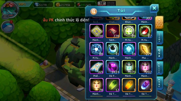 MÃ : #TTS4338 - SV 1775 - TOP9 - V1 - 51K KC - TAPU BULU BÁ CHỦ K LỖI SKILL , CELEBI AMDLO NÔNG DÂN CHẤT