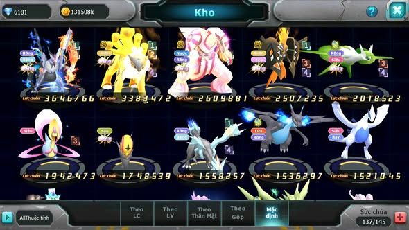 MÃ : #TTS4336 - SV 1767 - TOP5 - V12 - 1K5 SÁCH - UNVOA RAIKOU BÁ CHỦ PALKIA BÁ CHỦ TAPU KOKO BC NHIỀU PET HT