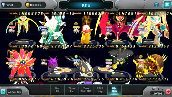 MÃ : #TTS4341 - SV170 - V15 - TOP 15 - DIANCIE DYANAMX HOOH DYNAMAX RAYQUAZA BC UNVOA WB BC NHIỀU PET BÁ CHỦ NGON