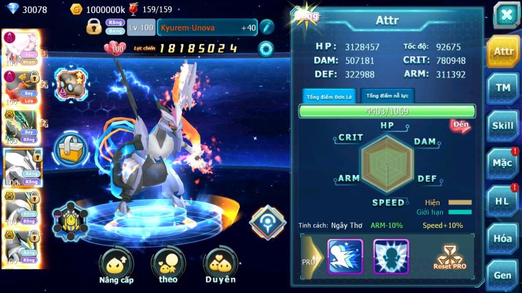 MÃ : #TTS4341 - SV170 - V15 - TOP 15 - DIANCIE DYANAMX HOOH DYNAMAX RAYQUAZA BC UNVOA WB BC NHIỀU PET BÁ CHỦ NGON