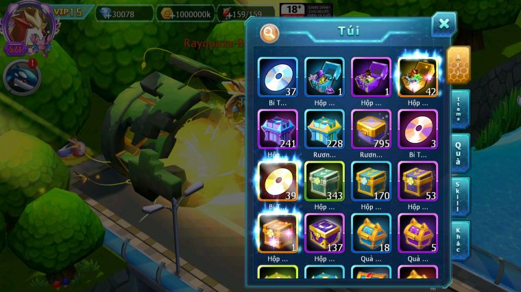 MÃ : #TTS4341 - SV170 - V15 - TOP 15 - DIANCIE DYANAMX HOOH DYNAMAX RAYQUAZA BC UNVOA WB BC NHIỀU PET BÁ CHỦ NGON