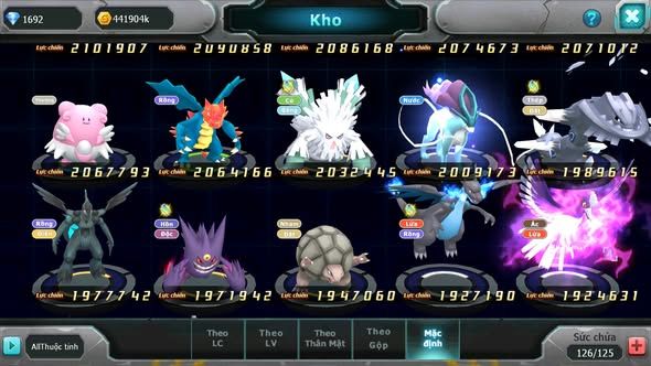 MÃ : #TTS4367 -SV 1669 V13 - TOP 43 - DIANCIE BÁ CHỦ DYNAMAX RẮN BĂNG BÁ CHỦ SAKATAKA BC UNVOA LUGIA BC PALKIA BC CẶP LATI BC