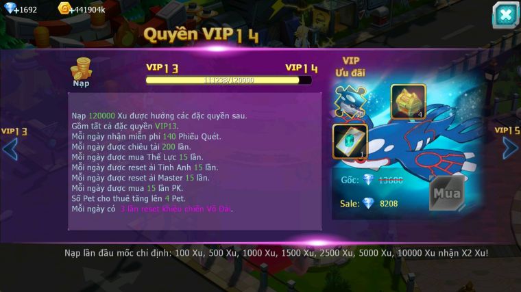 MÃ : #TTS4367 -SV 1669 V13 - TOP 43 - DIANCIE BÁ CHỦ DYNAMAX RẮN BĂNG BÁ CHỦ SAKATAKA BC UNVOA LUGIA BC PALKIA BC CẶP LATI BC