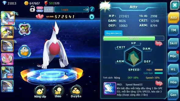 MÃ : #TTS4378 - SV 1817 - V7 - TOP9 - 21K KC - LUGIA RAIKOU QVBC NHIỀU PET HT