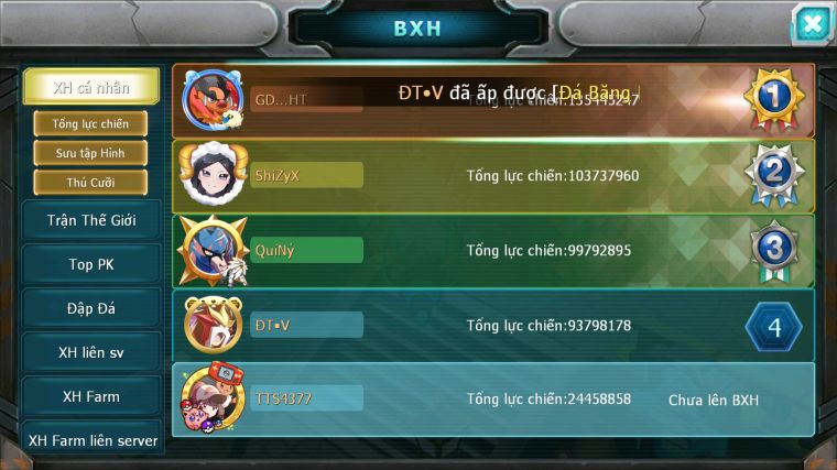 MÃ : #TTS4377 - SV 1497 - V13 - HOOH DYNAMAX CẶP CÁ BÁ CHỦ QVLD BC LUGIA BC THẦN GIÓ BC UNVOA RẮN BĂNG BC GROUDON BC