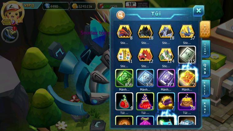 MÃ : #TTS4385 - SV 800 - TOP49 HOOH BÁ CHỦ WB BÁ CHỦ UNVOA RAYQUAZA LUGIA BC CẶP LATI BÁ CHỦ THẦN GIÓ NHIỀU PET HT