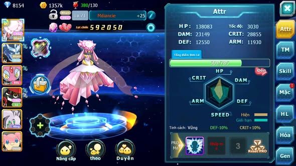 MÃ : #TTS4502 - SV 1145 - DIANCIE RẮN BĂNG MES GOODRA REGI