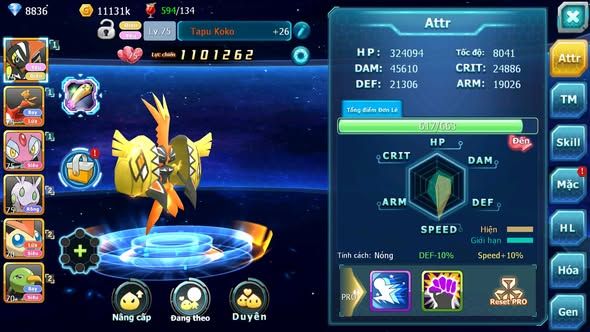 MÃ : #TTS4501 - SV 1147- 8K8 KC - TAPU KOKO HOOH MES NHIỀU PET HT