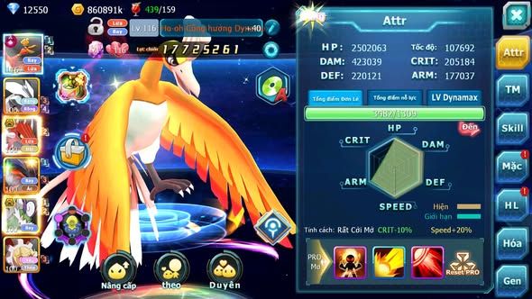 MÃ : #TTS4521 - SV 1599 - TOP 41 - V12 - HOOH CH DYNAMAX BUILD CỰC NGON FULL TRỤ - CÓ SÉT SS  UNVOA QVLD BC YVETAL THẦN GIÓ BC NHIỀU PET HT