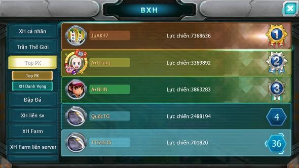 MÃ : #TTS4535 - SV 1817 - TOP 36 - QUÁI VẬT BIỂN CẢ ĐUA TOP BAO PHÊ