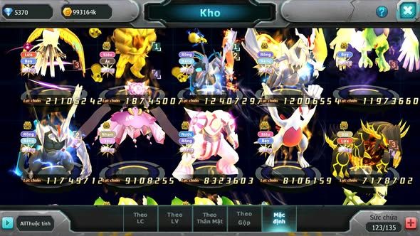 MÃ : #TTS4534 - SV 711 - TOP18 V13 - HOOH DYNAMAX HOOPA BÁ CHỦ UNVOA WB BC THẦN GIÓ BC DIANCE BC PALKIA BC CẶP LATI BC