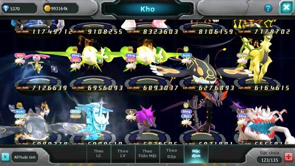 MÃ : #TTS4534 - SV 711 - TOP18 V13 - HOOH DYNAMAX HOOPA BÁ CHỦ UNVOA WB BC THẦN GIÓ BC DIANCE BC PALKIA BC CẶP LATI BC