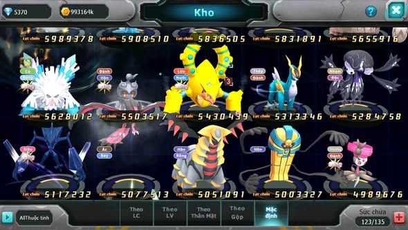 MÃ : #TTS4534 - SV 711 - TOP18 V13 - HOOH DYNAMAX HOOPA BÁ CHỦ UNVOA WB BC THẦN GIÓ BC DIANCE BC PALKIA BC CẶP LATI BC