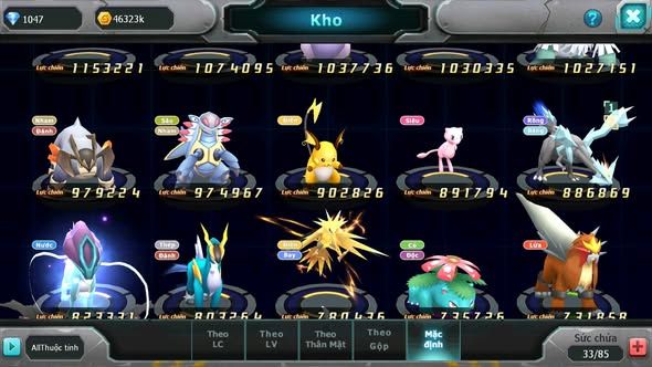 MÃ : #TTS4531 - SV 1350 - HOOH UNVOA GROUDON CELEBI ZEVIL YVETAL LUGIA GOODRA