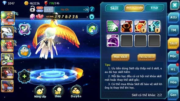 MÃ : #TTS4531 - SV 1350 - HOOH UNVOA GROUDON CELEBI ZEVIL YVETAL LUGIA GOODRA