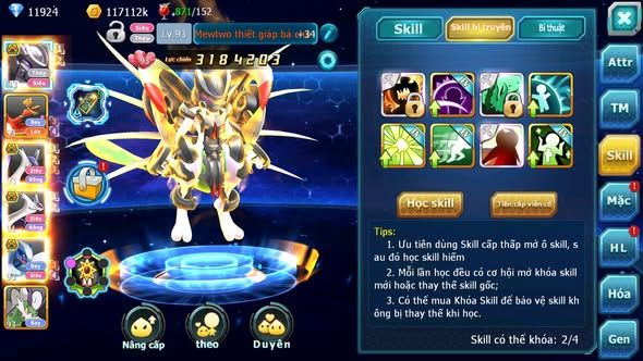 MÃ : #TTS4539 - SV 1519 - V6 - 12K KC - MEW GIÁP BÁ CHỦ HOOH CẶP LATI BC LUGIA BC NHIỀU PET HT