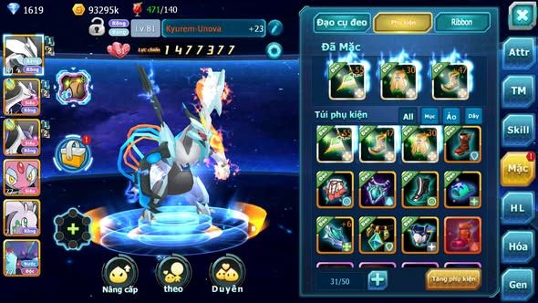 MÃ : #TTS4538 - SV 1609 - V4 - UNVOA CẶP LATI MES GOODRA LUGIA YVETAL