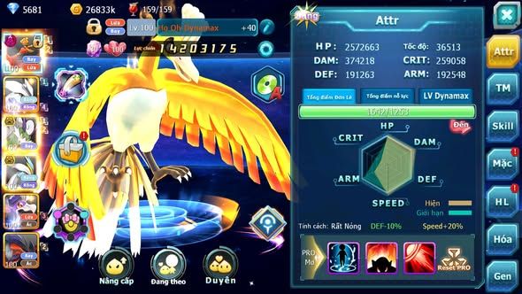 MÃ : #TTS4537 - SV 1202 - HOOH DYNAMAX SÉT SS UNVOA THẦN GIÓ BC WHITE BC DRAK HOOH LATI BC QVBC