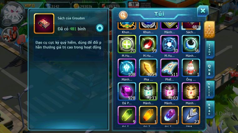 MÃ : #TTS4548 - SV 1781 - TOP26 - 481 SÁCH - UNVOA MES MEW GIÁP LUGIA NHIỀU PET HT