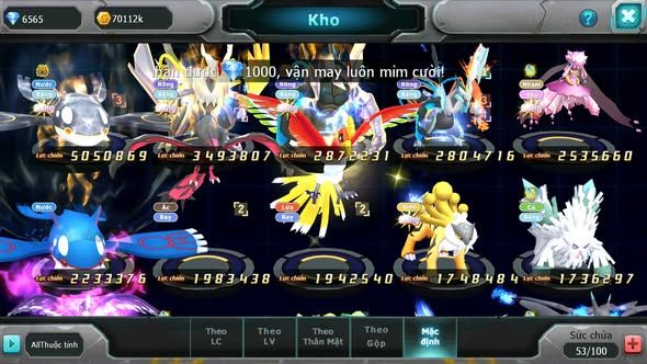 MÃ : #TTS4547 - SV 1486 - V9 - QVBC BÁ CHỦ UNVOA WB BC DIANCIE HOOH KYOGRE RAIKOU NHIỀU PET HT