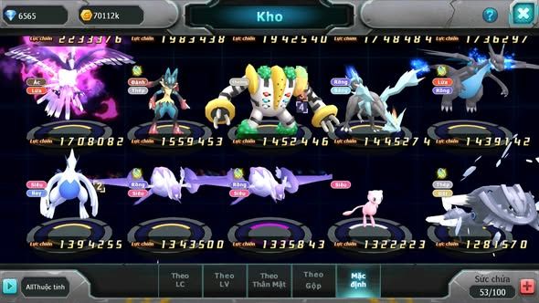 MÃ : #TTS4547 - SV 1486 - V9 - QVBC BÁ CHỦ UNVOA WB BC DIANCIE HOOH KYOGRE RAIKOU NHIỀU PET HT