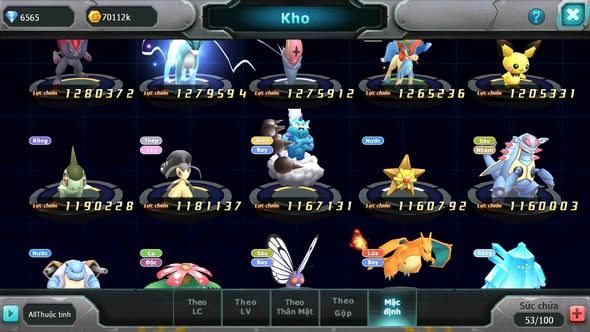 MÃ : #TTS4547 - SV 1486 - V9 - QVBC BÁ CHỦ UNVOA WB BC DIANCIE HOOH KYOGRE RAIKOU NHIỀU PET HT